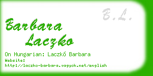 barbara laczko business card