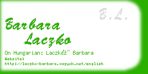 barbara laczko business card